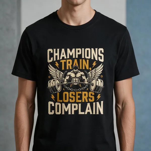 Black_Graphic_Round_Neck_T-Shirt_For_Unisex