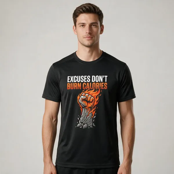 Black_Graphic_Print_Round_Neck_T-Shirt_For_Unisex