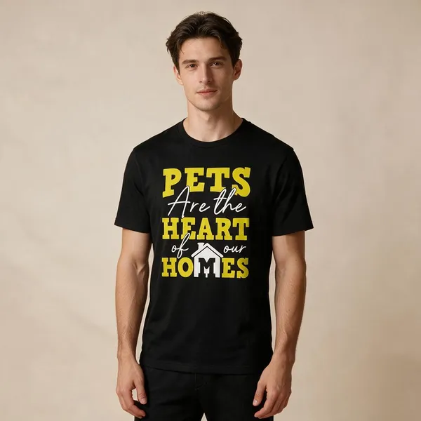 Black_Printed_Crew_Neck_T-Shirt_for_unisex