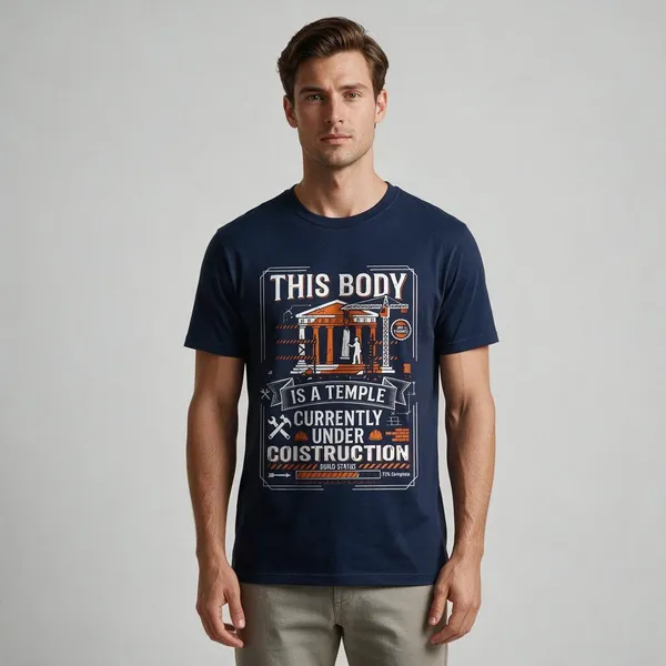 Navy_Graphic_Print_Regular_Fit_Crew_Neck_T-Shirt_For_Unisex