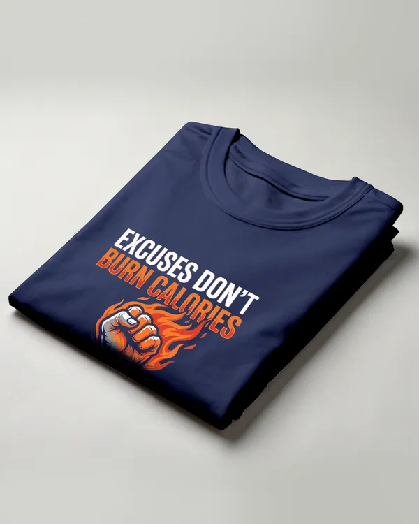 Navy_Graphic_Crew_Neck_T-Shirt_For_Unisex