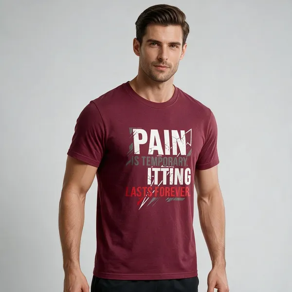 Maroon_Graphic_Regular_Fit_Crew_Neck_T-Shirt_For_Unisex