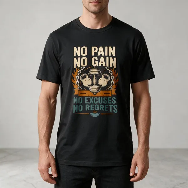 Black_Graphic_Round_Neck_T-Shirt_For_Unisex