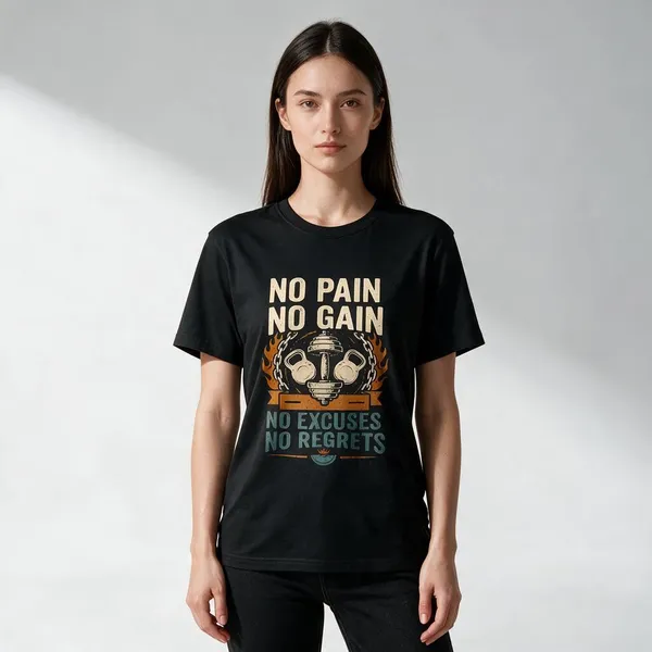 Black_Graphic_Round_Neck_T-Shirt_For_Unisex