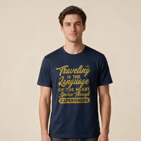 Navy_Graphic_Print_Casual_T-Shirt_for_unisex