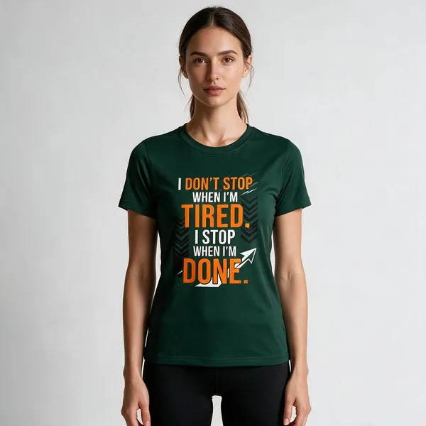 Dark_Green_Graphic_Print_Regular_Fit_Round_Neck_T-Shirt_For_Unisex