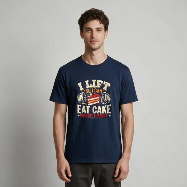 Navy_Graphic_Crew_Neck_T-Shirt_For_Unisex