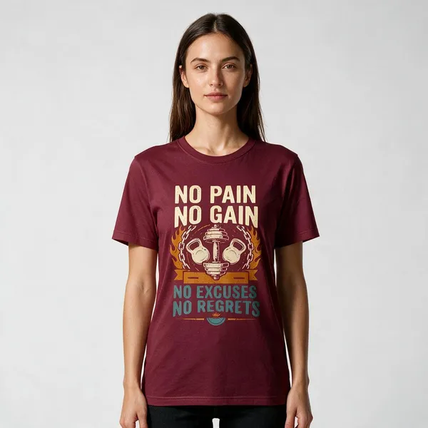 Maroon_Graphic_Crew_Neck_T-Shirt_For_Unisex