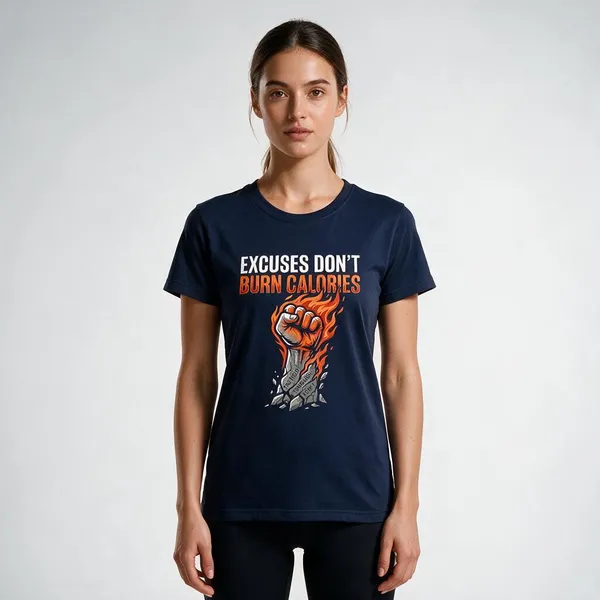 Navy_Graphic_Crew_Neck_T-Shirt_For_Unisex