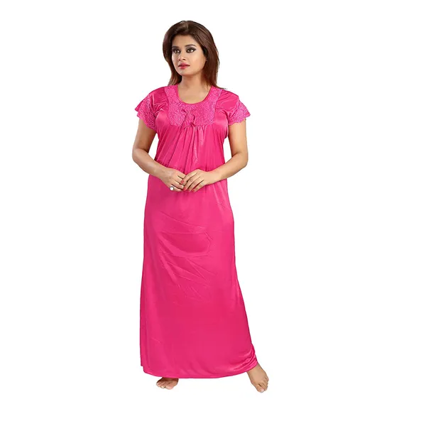 Soft_Dark_Pink_Full_Length_Nighty