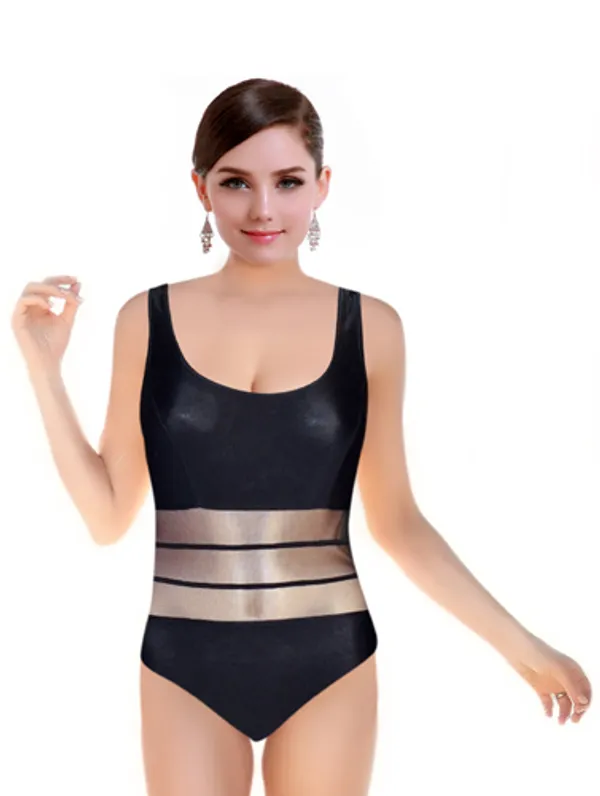 Lalique_Cool_Stunning_Black_Net_Print_Swimsuit