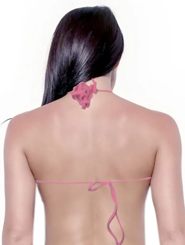 Lascana_Pink_Smooth_Stripes_Halter_Bikini_Top