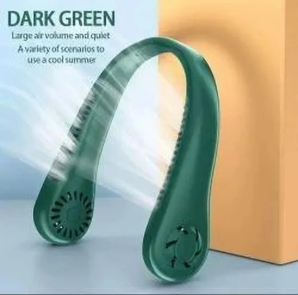 Dark_Green_Wearable_Neck_Fan