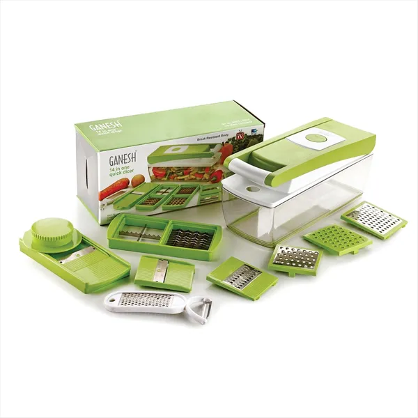 Green_Plastic_14_In_1_Vegetable_Chopper