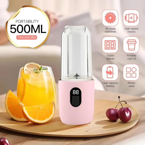Pink_Portable_Electric_Blender_500_Ml