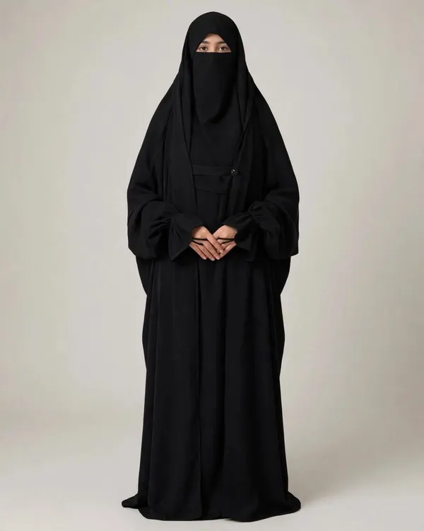 Al_Buraaq_Zoya_Black_Full_Coverage_Abaya_with_Face_Veil