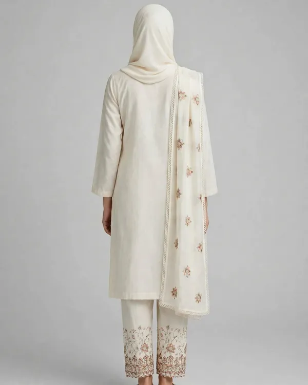 Al_Buraaq_Ameera_Off_White_Floral_Print_Straight_Kurta_Set_–_Unstitched