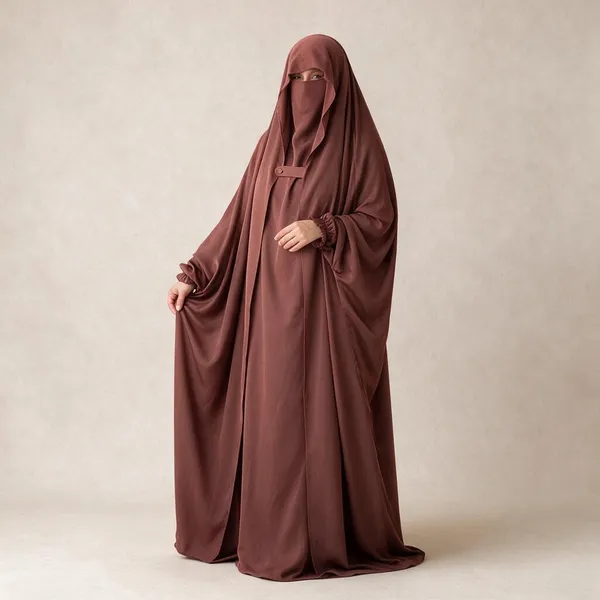 Al_Buraaq_Mahira_Brown_Full_Coverage_Abaya