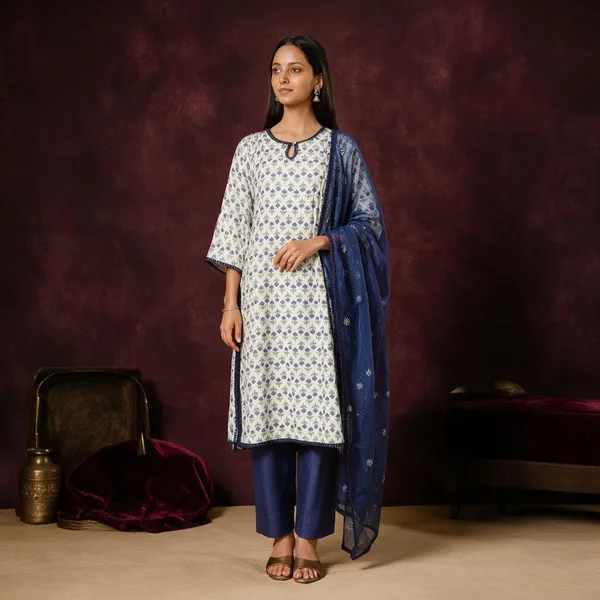 Blue_Cotton_Printed_Straight_Kurta_Set_For_Women