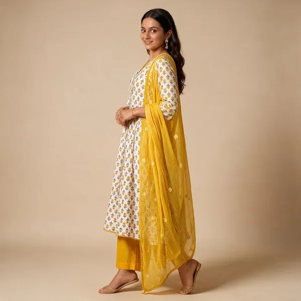 Yellow_Cotton_Printed_Straight_Kurta_Set_For_Women