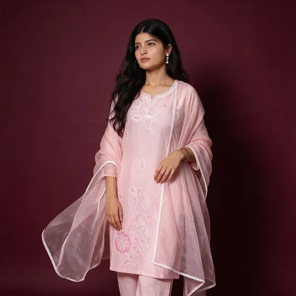 Pink_Cotton_Embroidered_Kurta_Pant_Dupatta_Set_For_Women
