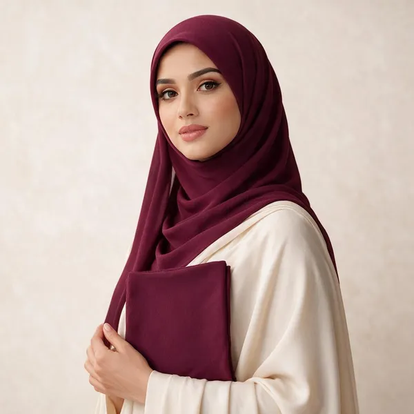 Wine_Solid_Hijab_For_Women
