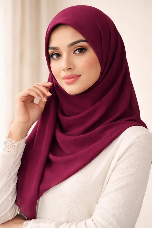 Wine_Solid_Hijab_For_Women