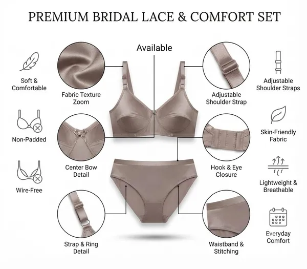Womens_Lace_Lingerie_Set_Wire_Free_Non_Padded_Bra_Panty
