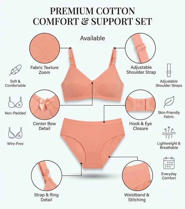 Womens_Lace_Lingerie_Set_Wire_Free_Non_Padded_Bra_Panty