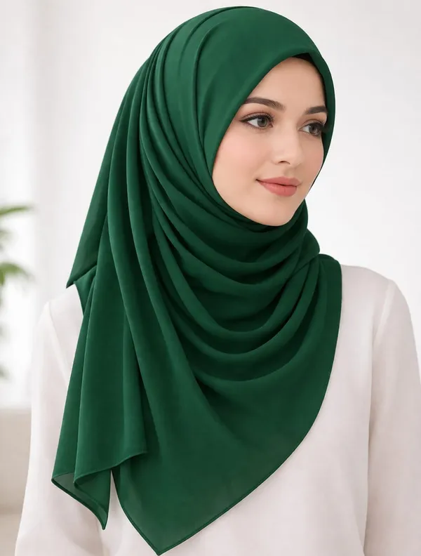 Emerald_Green_Draped_Hijab_For_Women