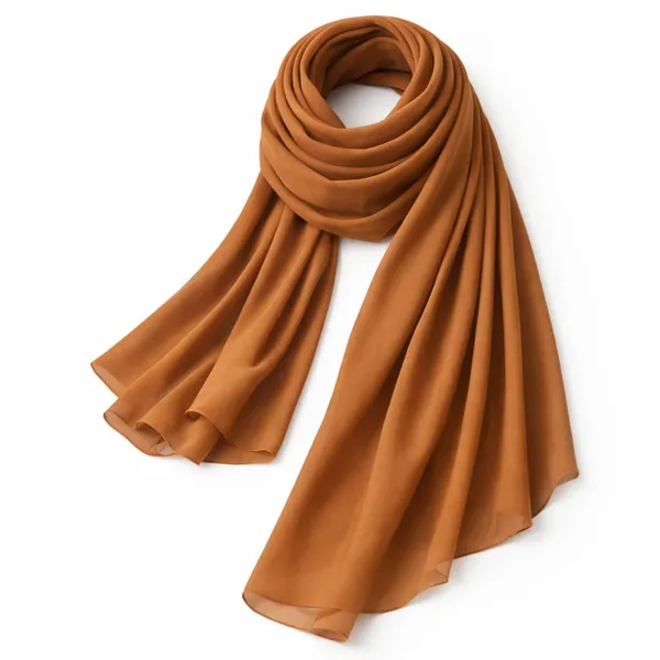 Rust_Brown_Solid_Draped_Hijab_Scarf_For_Women