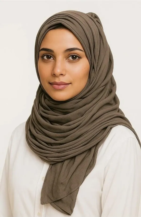 Olive_Taupe_Draped_Hijab_For_Women