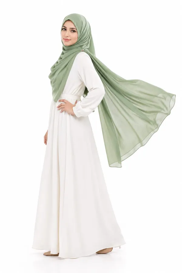 Mint_Green_Georgette_Draped_Hijab_For_Women