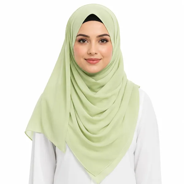 Pista_Green_Soft_Fabric_Draped_Hijab_Scarf_For_Women
