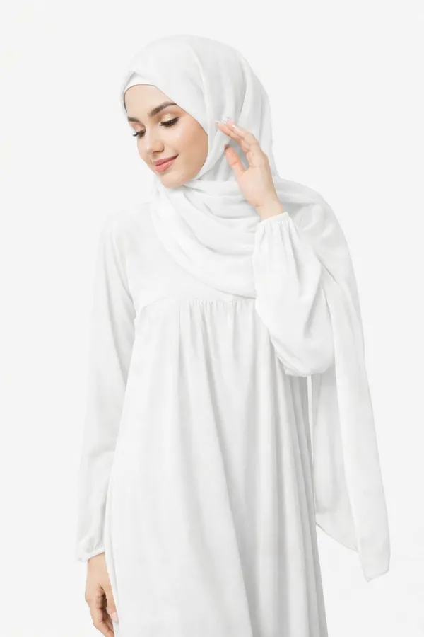 White_Soft_Fabric_Hijab_Scarf_For_Women