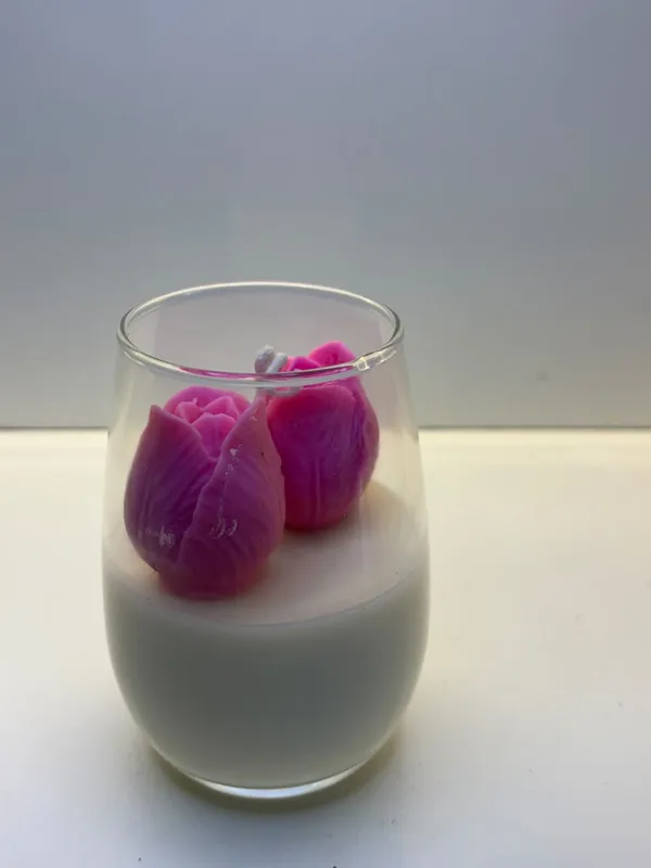 Pink_Tulip_Blooming_Glass_Candle