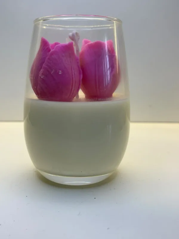 Pink_Tulip_Blooming_Glass_Candle