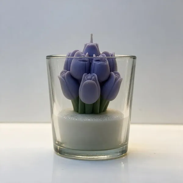 Purple_Tulip_Blooming_Glass_Candle