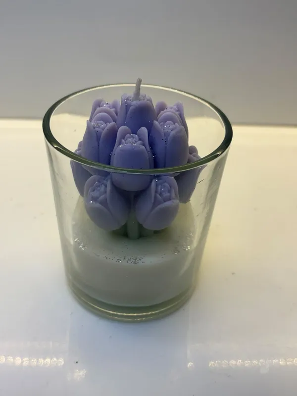 Purple_Tulip_Blooming_Glass_Candle