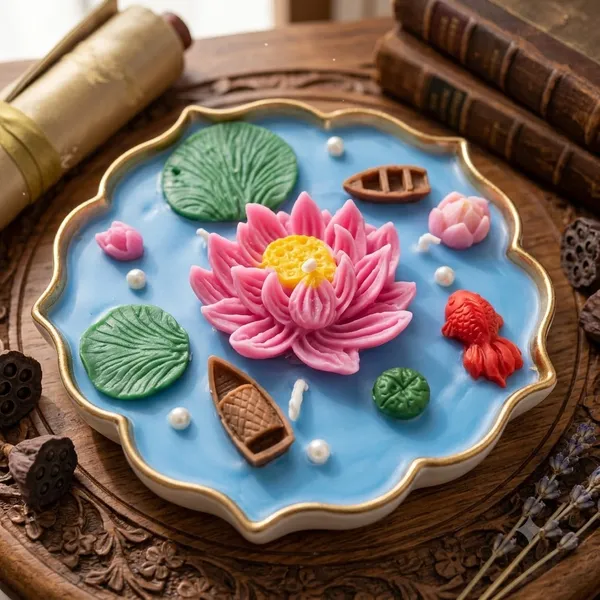 Decorative_Lotus_Pond_Urli_Candle