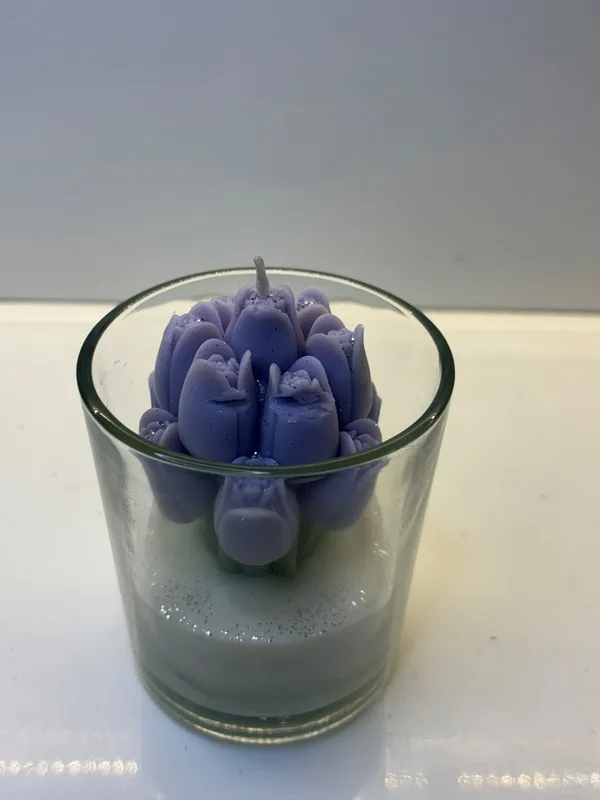 Purple_Tulip_Blooming_Glass_Candle