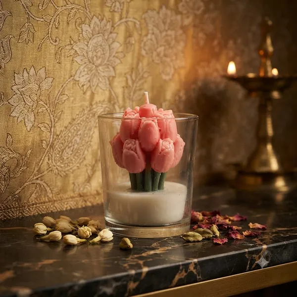 Red_Tulip_Blooming_Glass_Candle