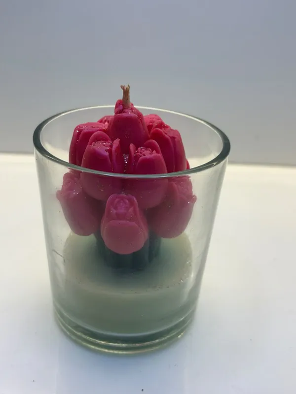 Pink_Tulip_Blooming_Glass_Candle