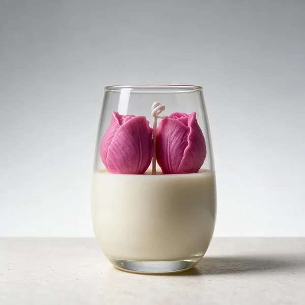Pink_Tulip_Blooming_Glass_Candle