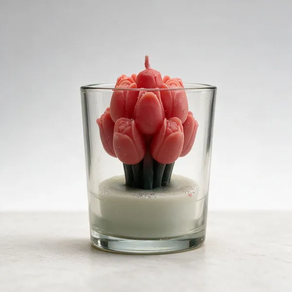 Red_Tulip_Blooming_Glass_Candle