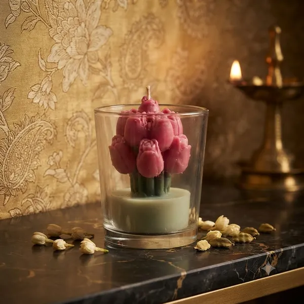 Pink_Tulip_Blooming_Glass_Candle