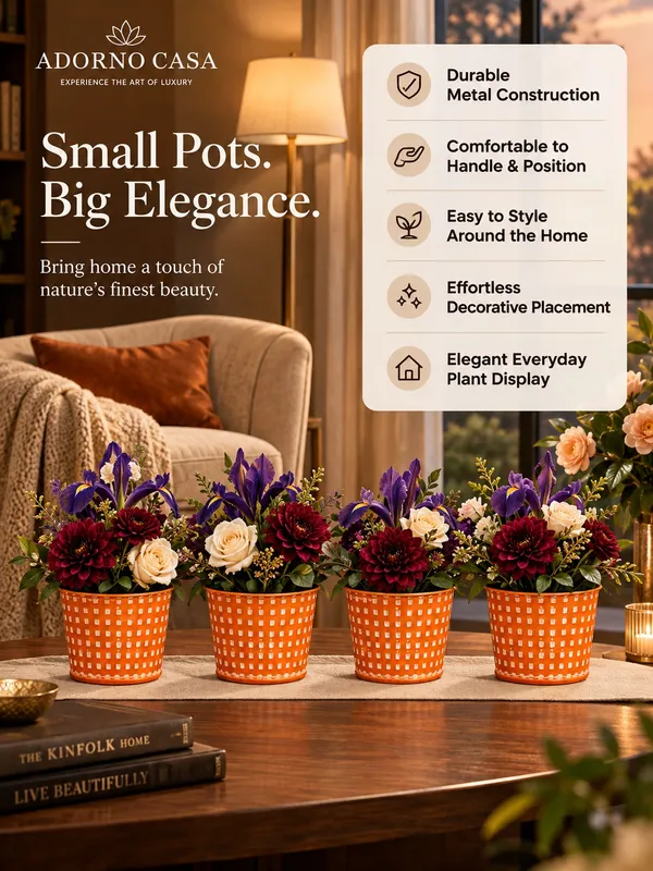 Cobalt_Sphere_Small_Grid_Orange_Powder_Coated_Metal_Pot_Set_of_4