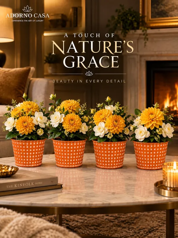 Cobalt_Sphere_Small_Grid_Orange_Powder_Coated_Metal_Pot_Set_of_4