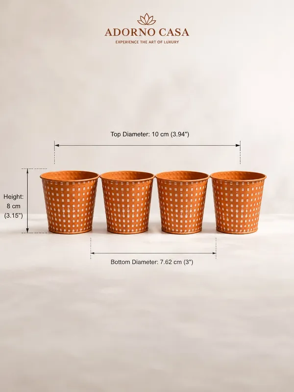 Cobalt_Sphere_Small_Grid_Orange_Powder_Coated_Metal_Pot_Set_of_4