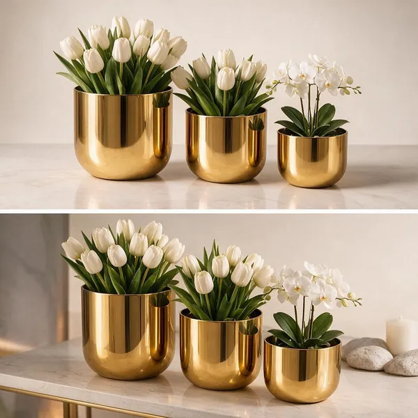 Gold_Metal_Planter_For_Home_Gardening